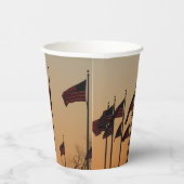 日没アメリカ愛国米国の国旗 紙コップ (右)