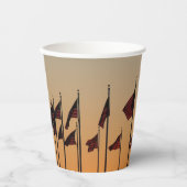 日没アメリカ愛国米国の国旗 紙コップ (正面)