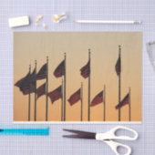 日没アメリカ愛国米国の国旗 薄葉紙 (クラフト)