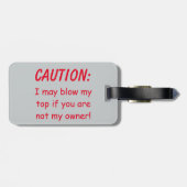 日没アラスカ警告の火山 ラゲッジタグ (裏面横)