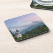 日没アルプス山脈を持つ教会 コースター (左側)