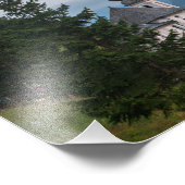 日没アルプス山脈を持つ教会 フォトプリント            (角)