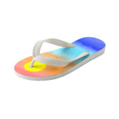 日没オン海水彩抽象芸術アートグラデーション キッズビーチサンダル (アングル)