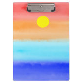 日没オン海水彩抽象芸術アートグラデーション クリップボード (正面)