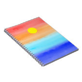 日没オン海水彩抽象芸術アートグラデーション ノートブック (右側)