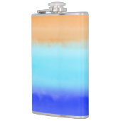 日没オン海水彩抽象芸術アートグラデーション フラスク (左)