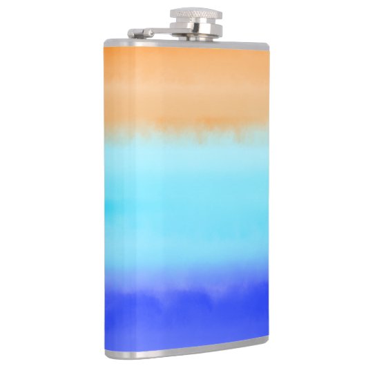 日没オン海水彩抽象芸術アートグラデーション フラスク (右)