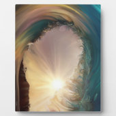 日没カラフル時の熱帯の波 フォトプラーク (正面)