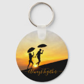 日没キーチェーン中の2人 キーホルダー (正面)