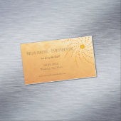 日没グラデーション晴れ点の曼荼羅の日付を保存 マグネット名刺 (インサイチュ)