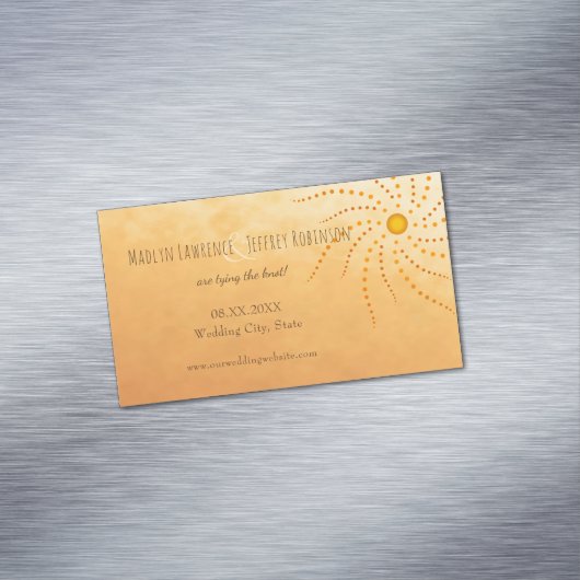 日没グラデーション晴れ点の曼荼羅の日付を保存 マグネット名刺 (インサイチュ)