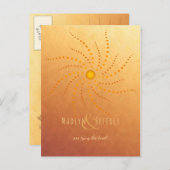 日没グラデーション晴れ点の曼荼羅の日付を保存 案内ポストカード (正面/裏面)