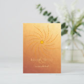 日没グラデーション晴れ点の曼荼羅の日付を保存 案内ポストカード (スタンド正面)