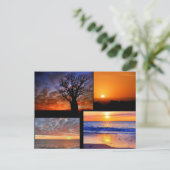 日没コラージュはがき ポストカード (スタンド正面)