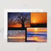 日没コラージュはがき ポストカード (正面/裏面)