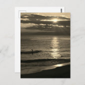 日没サーフィン:湘南海岸 ポストカード (正面/裏面)