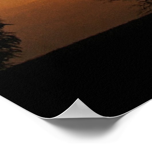 日没スカイスケープのポスター ポスター (角)