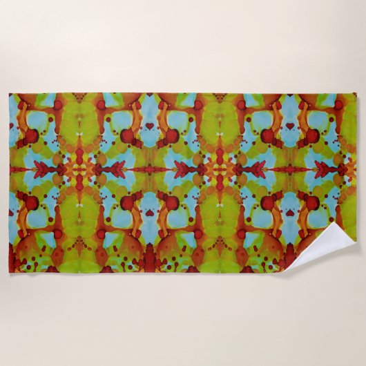 日没スピル ビーチタオル (正面)