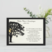 日没ツリーの死亡告知カード 案内状 (スタンド正面)