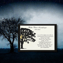 日没ツリーの死亡告知カード 案内状