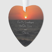 日没ハート型オーナメント オーナメント (正面)