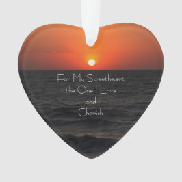 日没ハート型オーナメント オーナメント