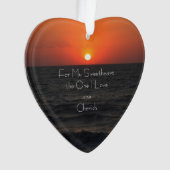 日没ハート型オーナメント オーナメント (正面)