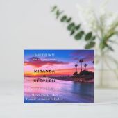 日没ビーチの日付の保存 案内ポストカード (スタンド正面)