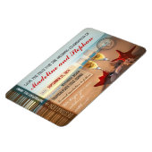 日没ビーチ先セーブザデートマグネット マグネット (左側)