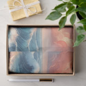 日没ビーチ波水色のデカップルページ 薄葉紙 (ギフト)