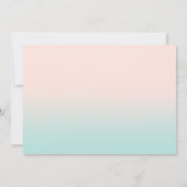 日没ビーチ結婚式、プルメリア日付の保存 セーブザデート (裏面)