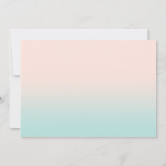 日没ビーチ結婚式、プルメリア日付の保存 セーブザデート (裏面)