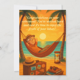 日没ビーチ退職挨拶状 シーズンカード