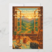 日没ビーチ退職挨拶状 シーズンカード (裏面)