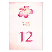 日没プルメリア水彩表番号カード テーブルナンバー (裏面)