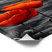 日没ポップ・アートのの丘の中腹 – 横芸術的景 ポスター (コーナー)