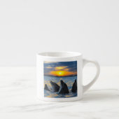 日没ライトのボトルゆっくり進られたイルカ エスプレッソカップ (右)