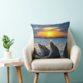 日没ライトのボトルゆっくり進られたイルカ クッション (椅子)