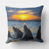 日没ライトのボトルゆっくり進られたイルカ クッション (裏面)