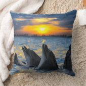日没ライトのボトルゆっくり進られたイルカ クッション (ブランケット)