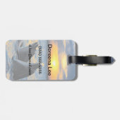 日没ライトのボトルゆっくり進られたイルカ ラゲッジタグ (裏面横)