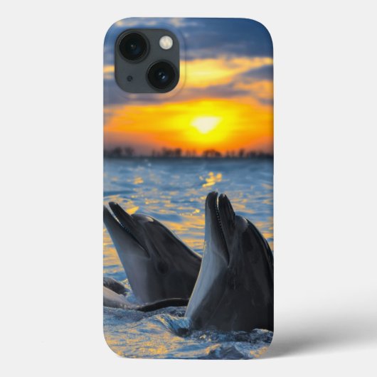 日没ライトのボトルゆっくり進られたイルカ Case-Mate iPhoneケース (裏面)