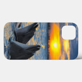 日没ライトのボトルゆっくり進られたイルカ Case-Mate iPhoneケース (裏面 (横))