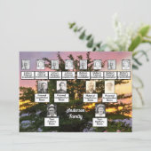 日没付き三世代フォトツカラフルリー 招待状 (スタンド正面)