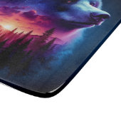 日没付き二重露出ベアポートレート鮮やか カッティングボード (角)