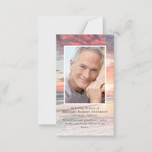 日没写真記念祈りの言葉カード（封筒つき） ノートカード (正面)