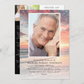 日没写真追悼式 プログラム (正面/裏面)