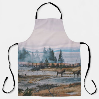 日没前のイエローストーン国立公園 エプロン