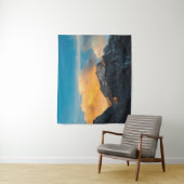 日没前の山の最後の光 タペストリー (インサイチュ)