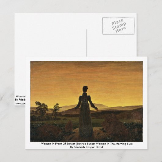 日没前女性 ポストカード (正面/裏面)